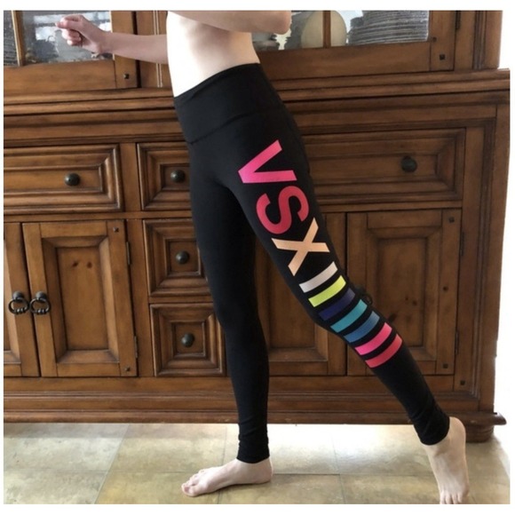 Victoria's Secret Sport Women's Knockout Tight Black Yoga Leggings Size Medium - Picture 3 of 16